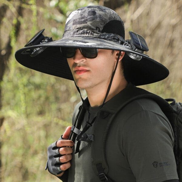 Outdoor Hat with Solar Fan - Image 8