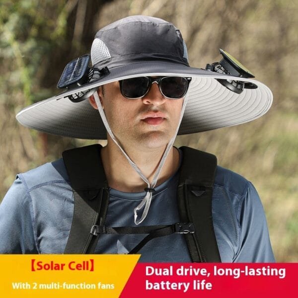 Outdoor Hat with Solar Fan - Image 3