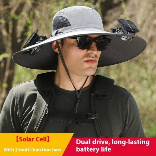 Outdoor Hat with Solar Fan - Image 10
