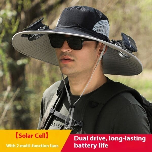 Outdoor Hat with Solar Fan - Image 9