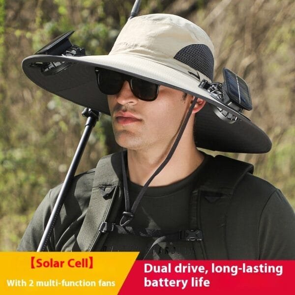 Outdoor Hat with Solar Fan - Image 6