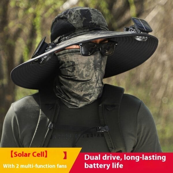 Outdoor Hat with Solar Fan - Image 4